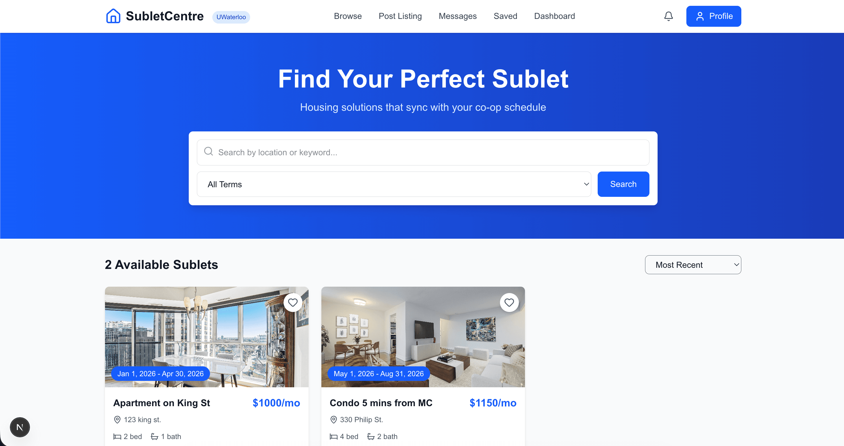 Sublet Centre screenshot
